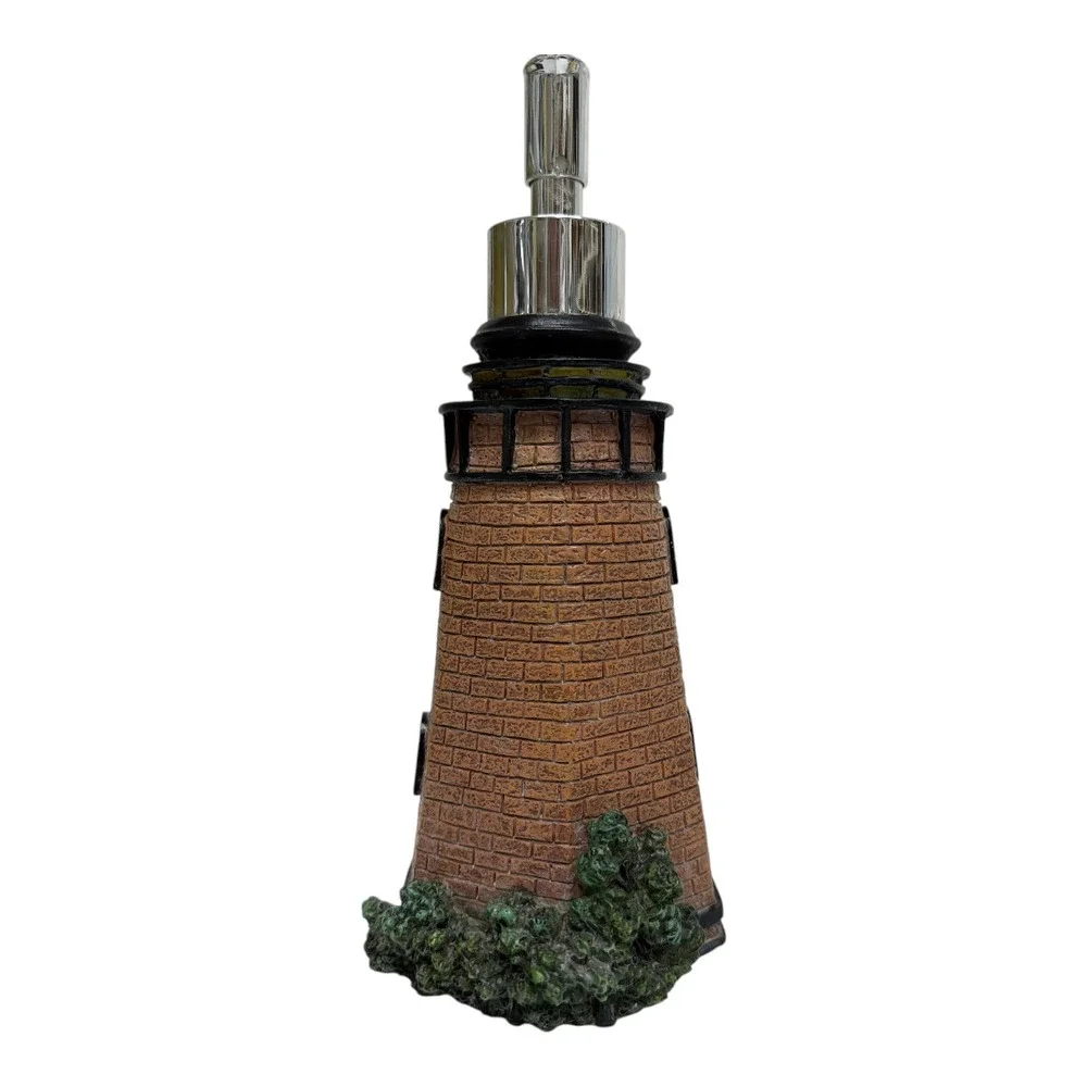 Lighthouse Soap Lotion Dispenser Ceramic Nautical EUC 8.5